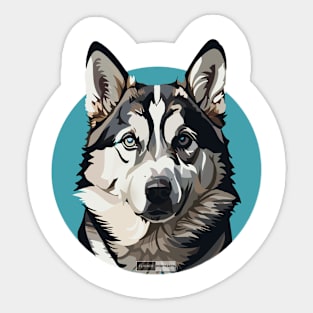 Husky Art Sticker